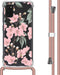iMoshion Hoesje Geschikt voor Samsung Galaxy A41 Hoesje Met Koord - iMoshion Design Hoesje met Koord - Groen / Transparant / Roze / Cherry Blossom