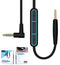 TIKKENS® Audio Kabel - 2.5mm Jack naar 3.5mm Jack - Microfoon & Volume Bediening - Zwart - 1.35m