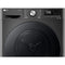LG RH90V9ZVEN - Warmtepompdroger - 9 kg - 62 dBA - Auto cleaning condensor - Glazen deur met zwarte inleg