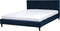 FITOU - Tweepersoonsbed - Blauw - 180 x 200 cm - Fluweel