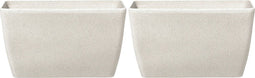 BARIS - Bloempot set van 2 - Lichtbeige - Groot - Stenenmix