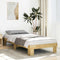 vidaXL - Bedframe - zonder - matras - 90x190 - cm - massief - hout - eiken