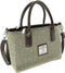 Handtas Brora Beige (Oatmeal) - Ritssluiting - Draagband - Harris Tweed - Glen Appin of Scotland