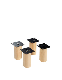 Astigarraga Ronde Poten - Meubelpoten - 100% massief grenenhout - 4 stuks (4 stuks)