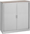 Stalen roldeurkast 135x120x43cm bladkleur Speciale Kleur framekleur Licht grijs (Ral 7035)