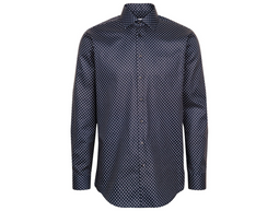 Seidensticker Business Overhemd Navy Blue – Maat 43 – Regular Fit met Kentkraag – 100% Katoen – Extr