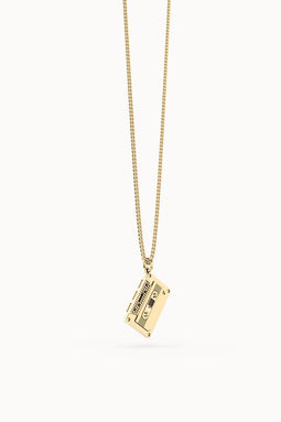 Chocli halsketting Cassettebandje 18k verguld