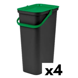 Recycling prullenbak Tontarelli Moda Groen 38 L (4 Stuks)
