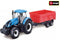 New Holland T7.315 Tractor + Tipping Trailer 10 Cm blauw/rood