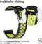 imoshion Siliconen sport bandje - Universeel 24 mm aansluiting - Zwart/Groen