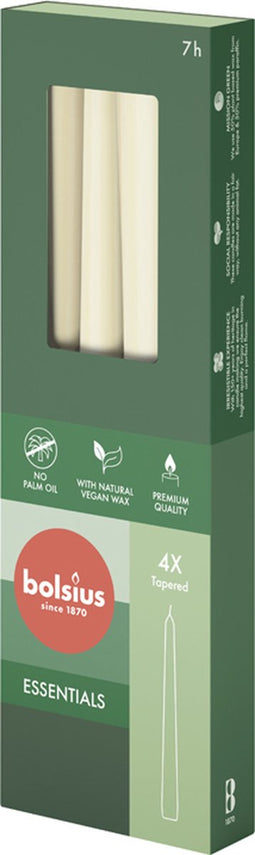 Bolsius - Gotische kaarsen - 245/24 - 4 stuks per verpakking - Soft Pearl