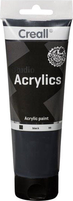 Acrylverf Creall Studio Acrylics 99 zwart - 4 stuks