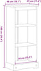 vidaXL - Boekenkast - Corona - 46x29x100 - cm - massief - grenenhout