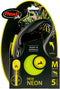 Flexi New Classic Koord - Hondenriem - Neon Band - XS - 3 m (<8 kg)