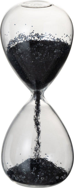 J-Line Zandloper Parels Glas Zwart Extra Small