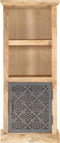 vidaXL - Hoge - kast - met - deur - 45x32x110 - cm - massief - mangohout