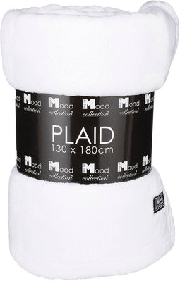 Mica Decorations Famke Fleece Plaid - L180 x B130 cm - Off white