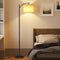 Glowy Vloerlamp Zwart - Staande Lamp incl. LED Lichtbron - Booglamp Industrieel - Leeslamp Staand - 3 Lichtkleuren - Verstelbaar,
