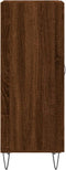 vidaXL - Dressoir - 34,5x34x90 - cm - bewerkt - hout - bruin - eikenkleur
