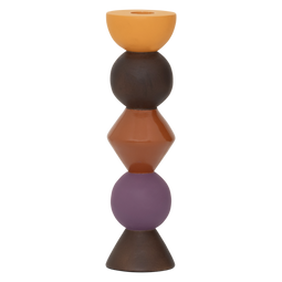 Urban Nature Culture - Leken - Kaarsenhouder - Mango hout - Multikleur
