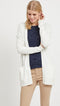 VILA VIRIL OPEN LS KNIT CARDIGAN - Dames - Halflang - Wit - Maat L