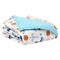 kalm kids katoenen hoes 8-11 jaar blauw vissegraat