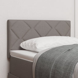 vidaXL - Hoofdbord - met - Diamantblok - Design - Taupe - 80 - cm - Stof