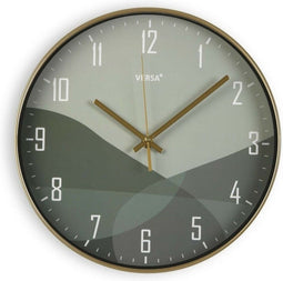 VERSA Oscuro - Muurklok - Plastic - Groen - 4.3 x 30.5 x 30.5 cm