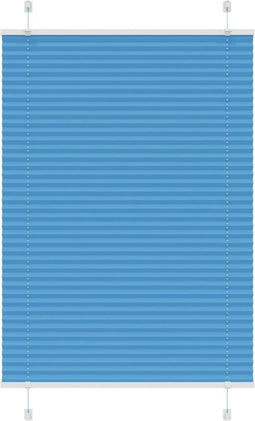 vidaXL - Plissé - rolgordijn - 90x150 - cm - stofbreedte - 89,4 - cm - polyester - blauw