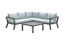 Garden impressions - Colorado lounge set 3-dlg carbon black/ mint grey