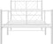 vidaXL - Bedframe - met - hoofd- - en - voeteneinde - metaal - wit - 90x190 - cm