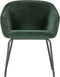 WOOOD Sien Eetkamerstoel - Velvet - Groen - Set van 2