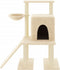 vidaXL - Kattenmeubel - met - sisal - krabpalen - 96,5 - cm - crèmekleurig