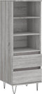 vidaXL - Hoge - kast - 40x36x110 - cm - bewerkt - hout - grijs - sonoma