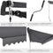 tectake® Ornella - Zonnescherm met Knikarm - 300 x 250 cm - Waterafstotend - Donkergrijs
