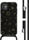 iMoshion Hoesje Geschikt voor iPhone 11 Hoesje Met Koord - iMoshion Siliconen design hoesje met koord - Zwart / Sky Black