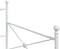 vidaXL - Slaapbank - zonder - matras - 107x203 - cm - staal - wit