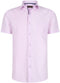Cappuccino Italia Palermo - Heren Overhemd Korte Mouw - Katoen/Polyester - Roze - Maat 3XL