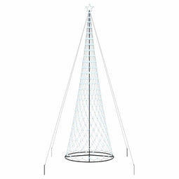 LED Kerstboom met 450 LED Koudwit 138.5 x 138.5 x 399 cm Metaal