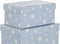 Set Van Opstapelbare Opbergboxen Dkd Home Decor Wit Hemelsblauw Kinderen Karton (43,5 X 33,5 X 15,5 Cm)