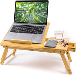 Budu Laptoptafel - Verstelbaar - Bamboe - Bruin