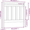 vidaXL - Hoofdbord - 96x4x100 - cm - massief - grenenhout - wit