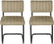 Feel Furniture - Luxe stoel - Ribbon - Taupe - 2 stuks