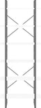 vidaXL - Hoge - kast - 80x30x210 - cm - bewerkt - hout - wit
