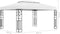 vidaXL - Prieel - met - dubbel - dak - 3x4 - m - wit