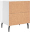 vidaXL - Nachtkastjes - 2 - st - 40x35x47,5 - cm - bewerkt - hout - hoogglans - wit