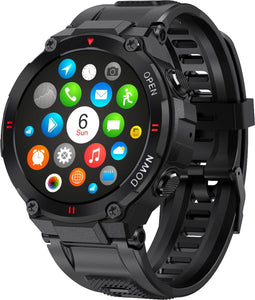 Nuvance Outdoor Smartwatch - 45 mm - IP67 Waterdicht - Bluetooth - Zwart