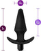 Blush Buttplug Anal Adventures Platinum Silicone Vibrating Plug Black Zwart