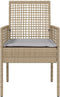 vidaXL - Ligbedden - 2 - stuks - met - Kussens - Beige - Poly - Rattan