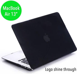 Lunso Geschikt voor MacBook Air 13 inch (2010-2017) cover hoes - case - Glanzend Zwart